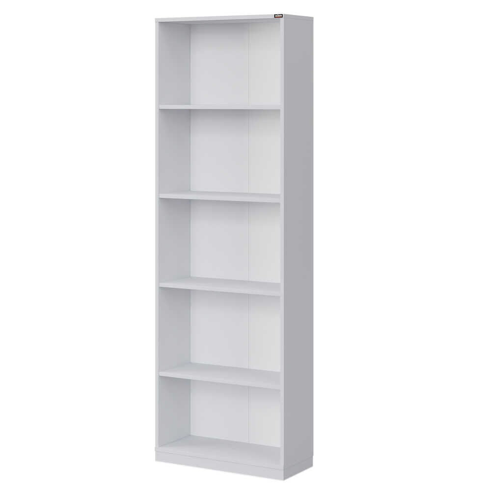 Estante de livros – 64 cm x 182 cm x 26 cm – Branco – Painel de partículas revestido a melamina