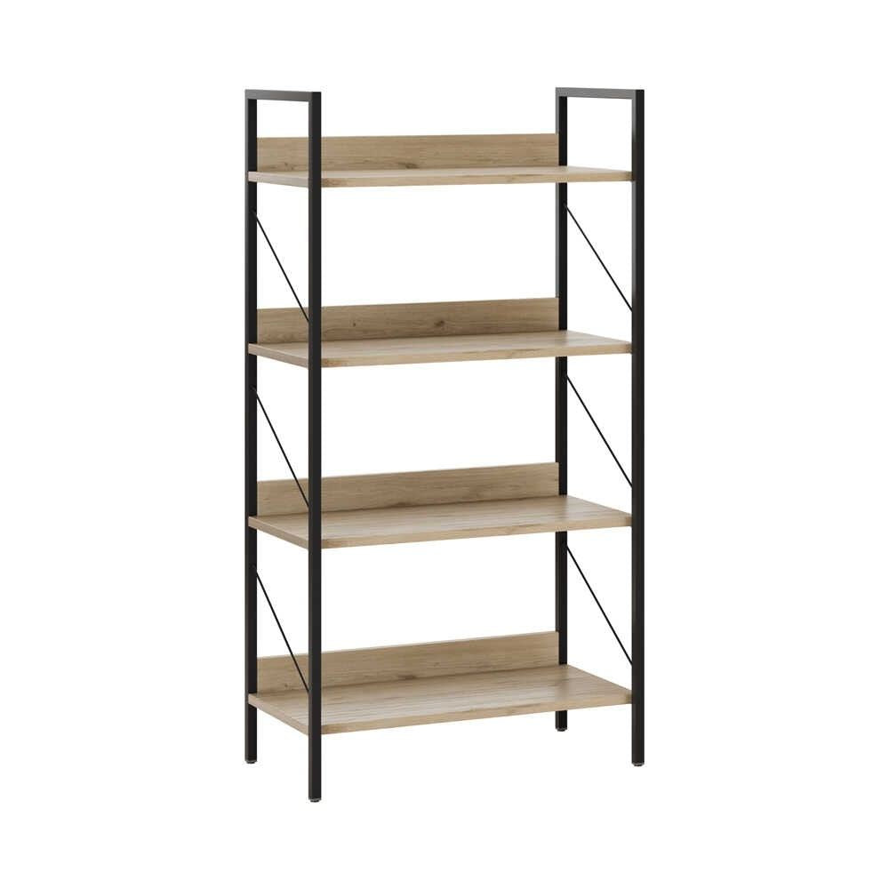 Estante de livros – 73 cm x 136 cm x 35 cm – Carvalho – Painéis de partículas revestidos a melamina