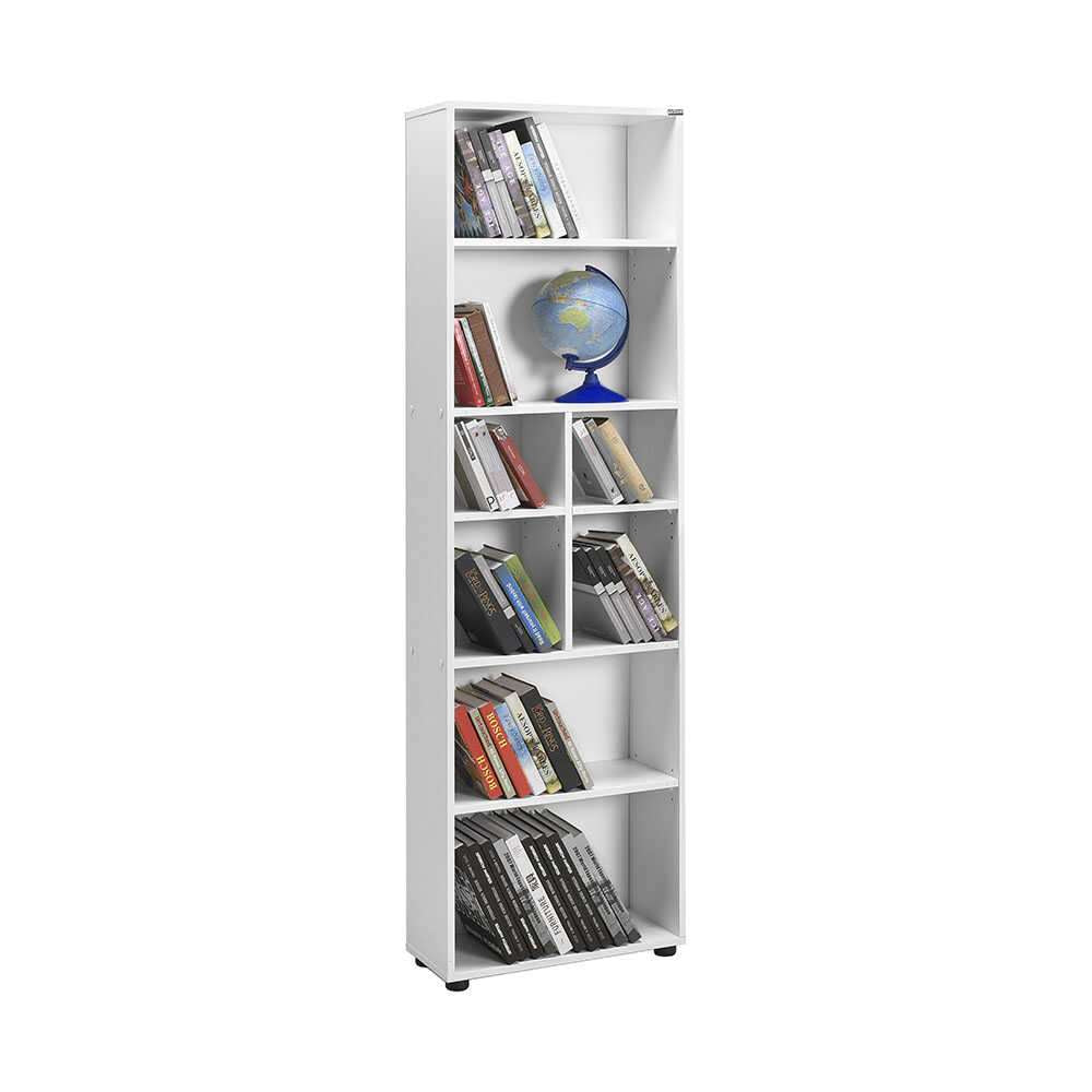 Estante de livros – 55 cm x 187 cm x 23 cm – Branca – MDF