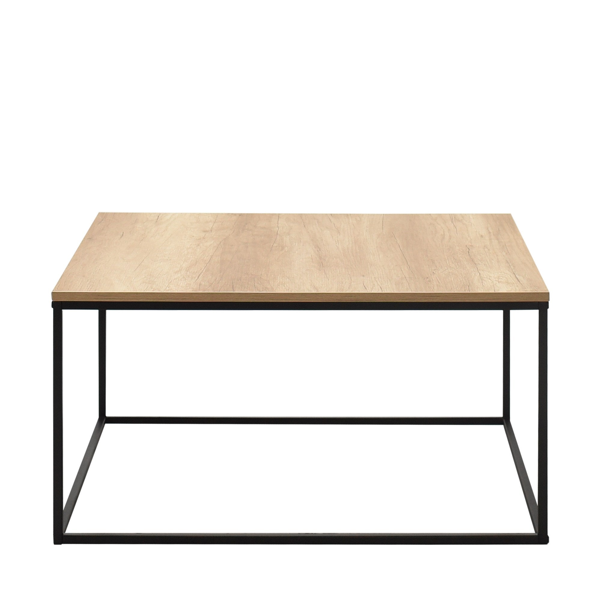 Mesa de Centro – 80cm x 42cm x 80cm – Nogueira e Preto – Painel de Partículas