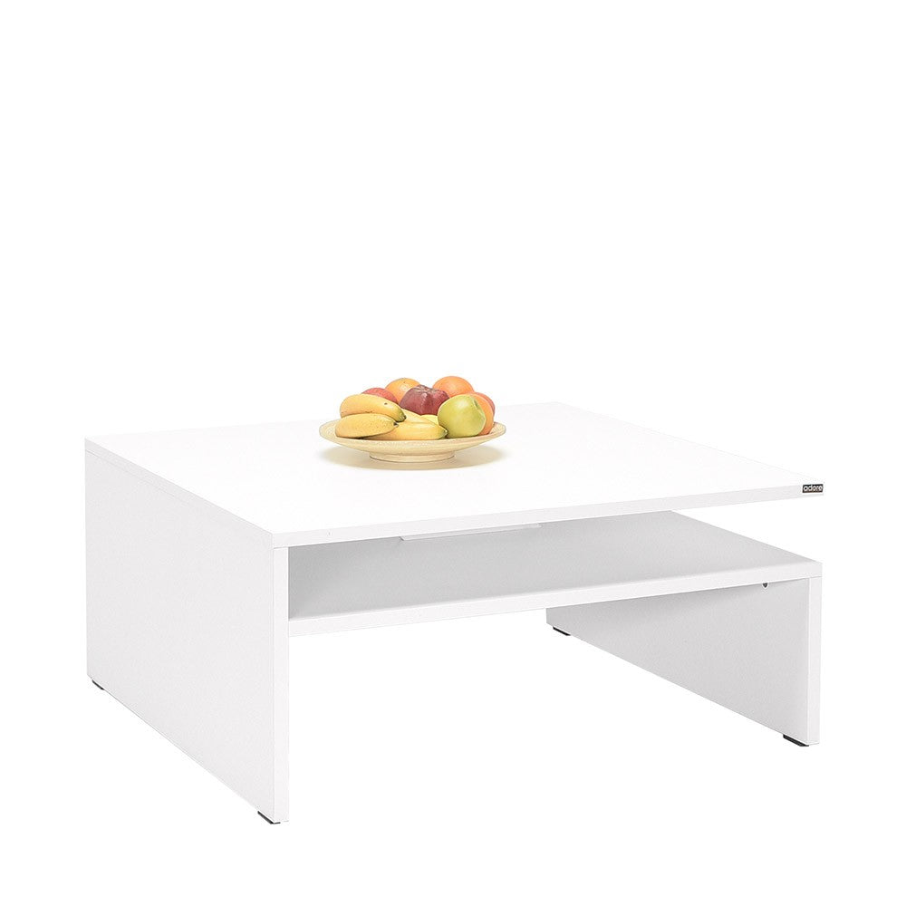 Mesa de Centro – 90cm x 42cm x 90cm – Branco Diamante – Painel de Partículas
