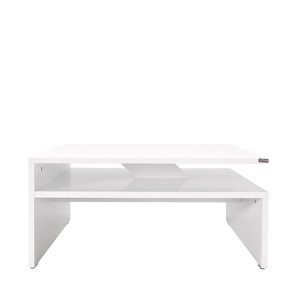 Mesa de Centro – 90cm x 42cm x 90cm – Branco Diamante – Painel de Partículas