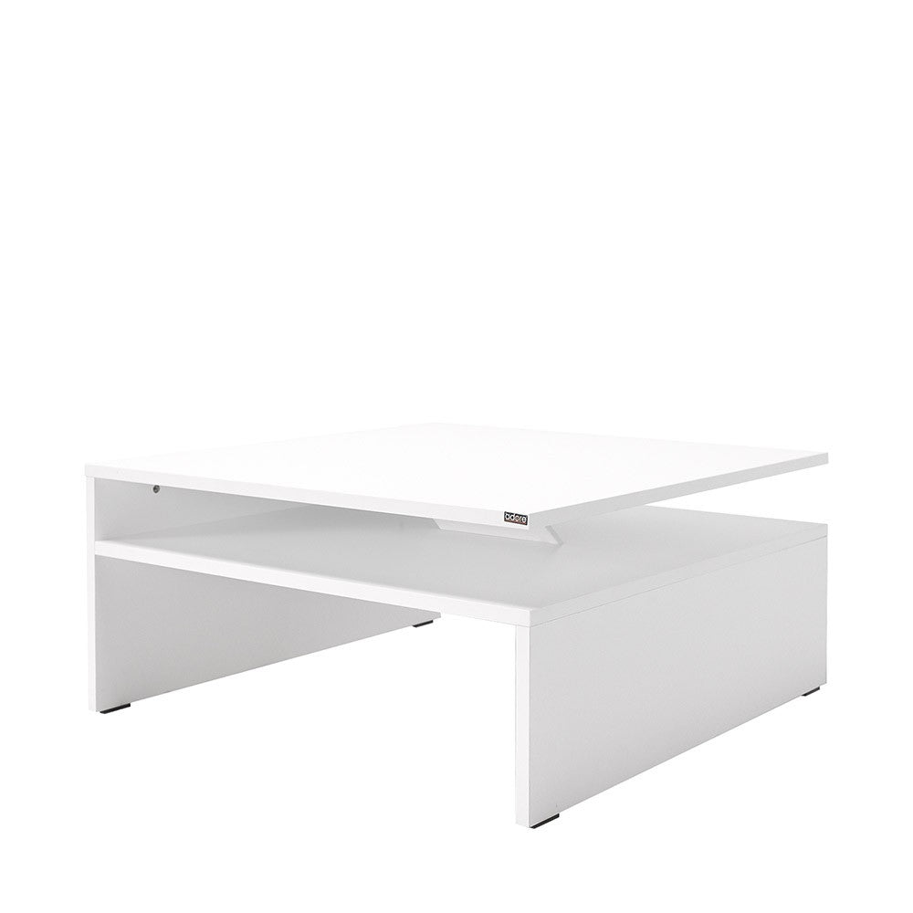 Mesa de Centro – 90cm x 42cm x 90cm – Branco Diamante – Painel de Partículas