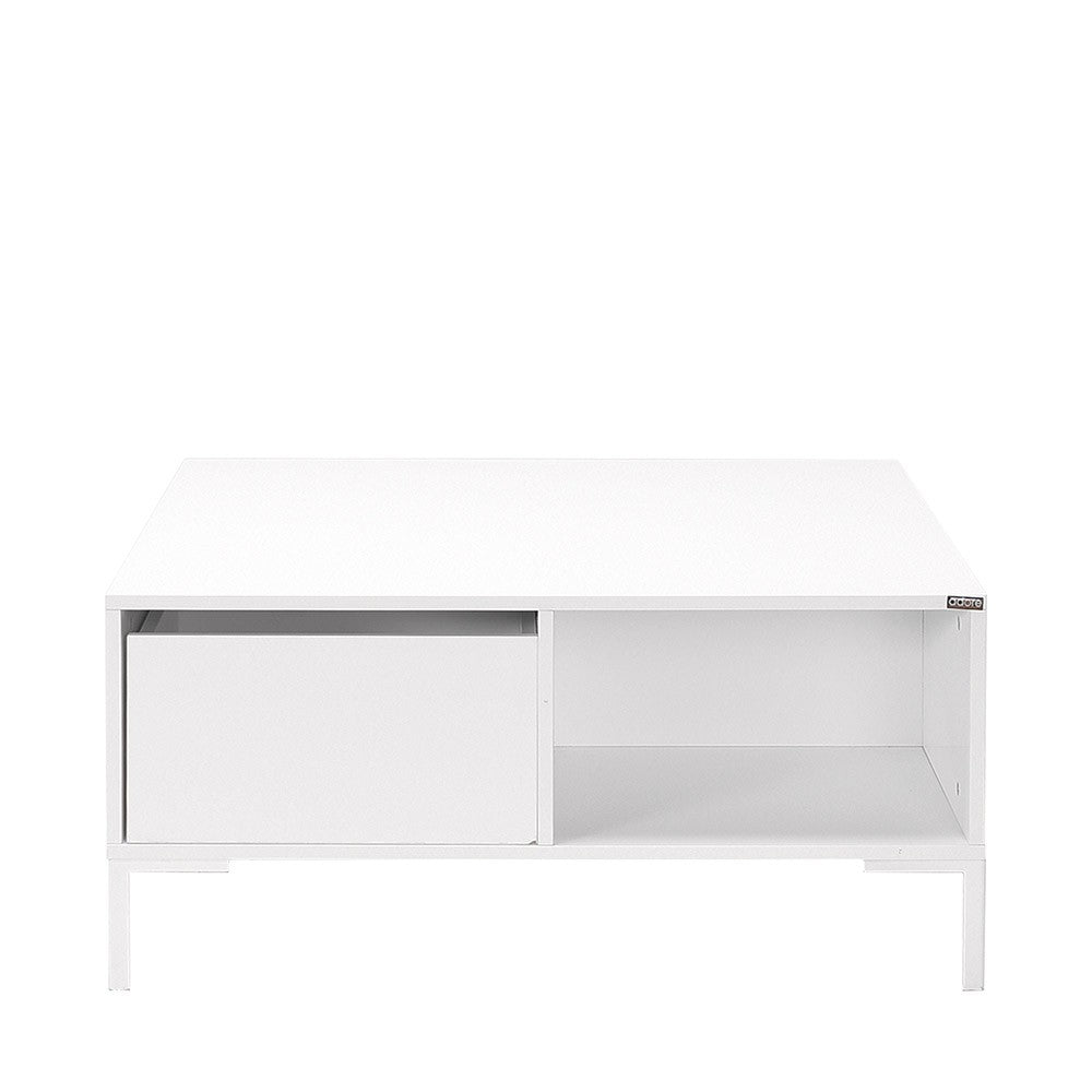 Mesa de Centro – 90cm x 90cm x 42cm – Branco Diamante – Painel de partículas
