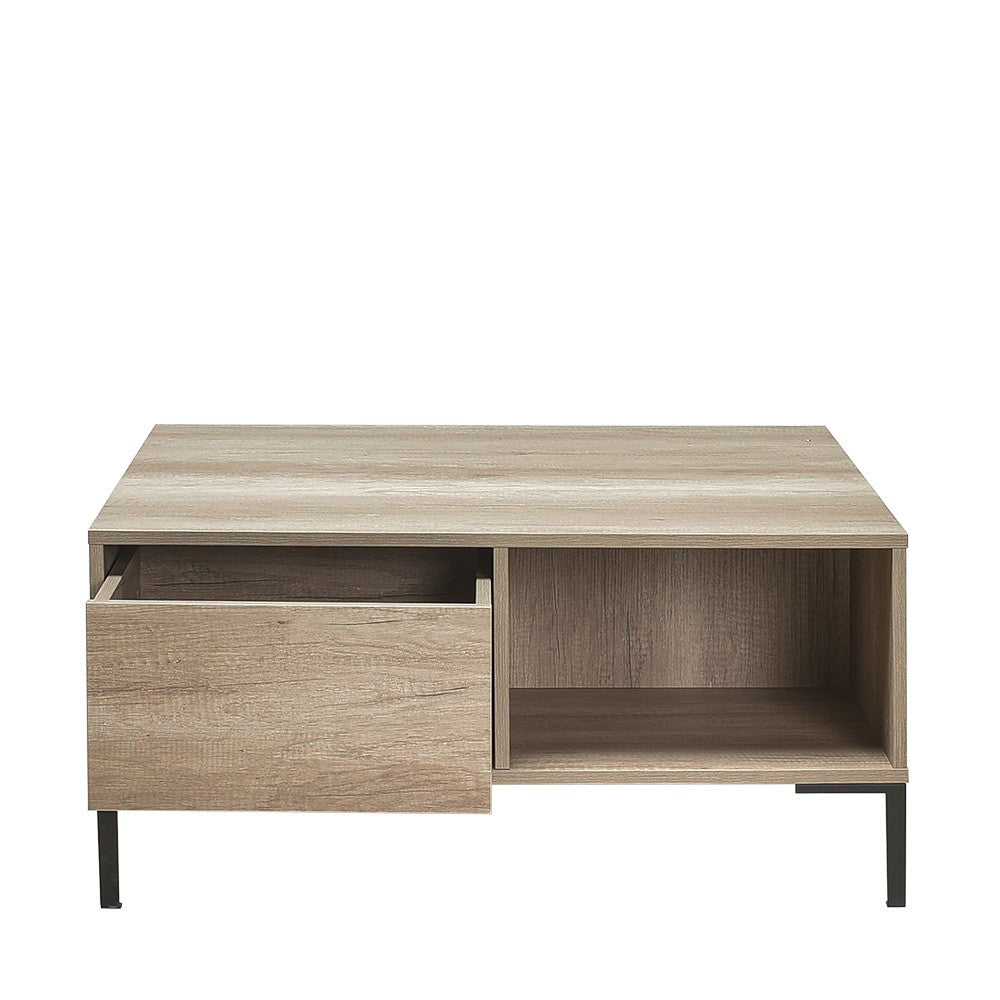 Mesa de Centro – 90cm x 42cm x 90cm – Taupe – Painel de partículas revestido a melamina