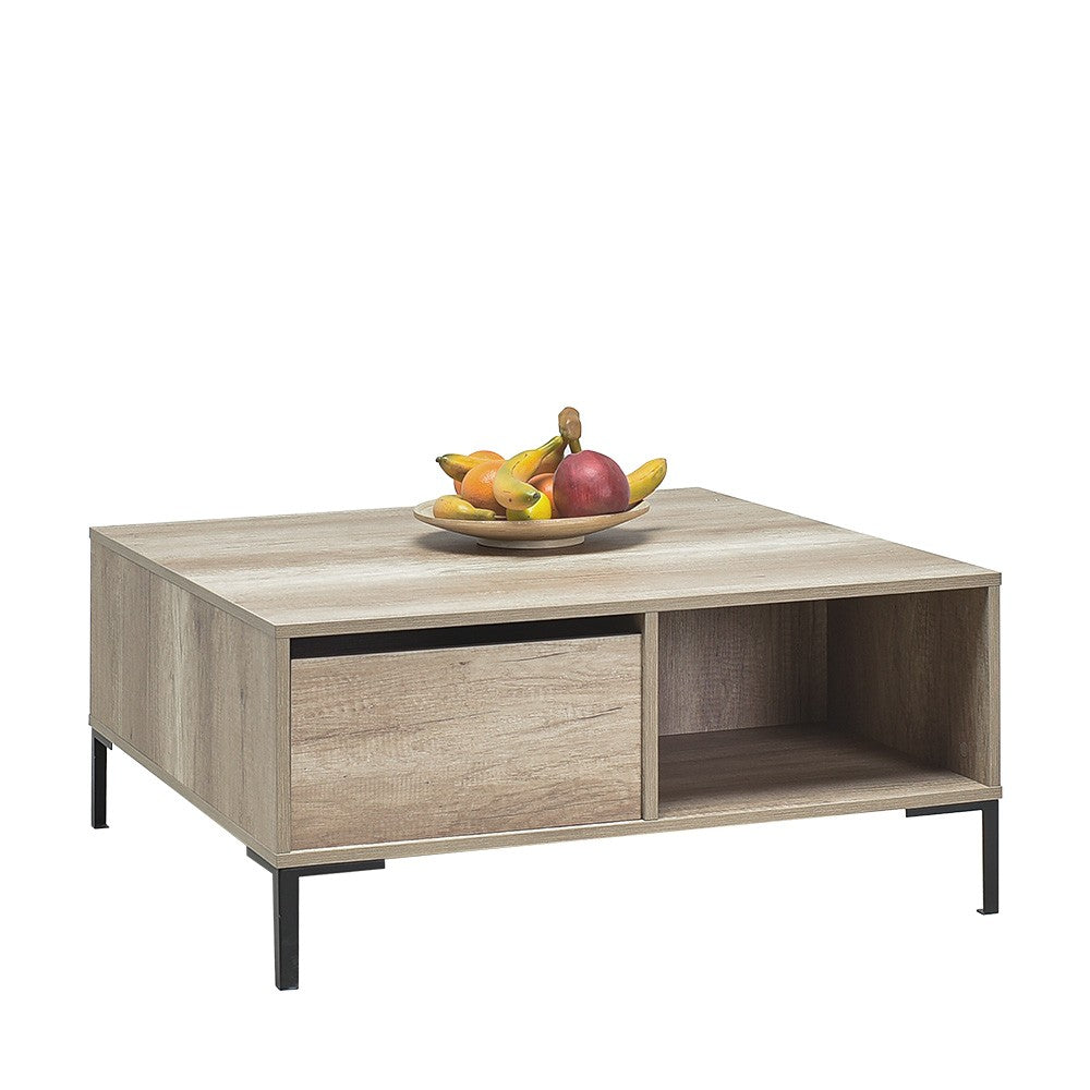 Mesa de Centro – 90cm x 42cm x 90cm – Taupe – Painel de partículas revestido a melamina