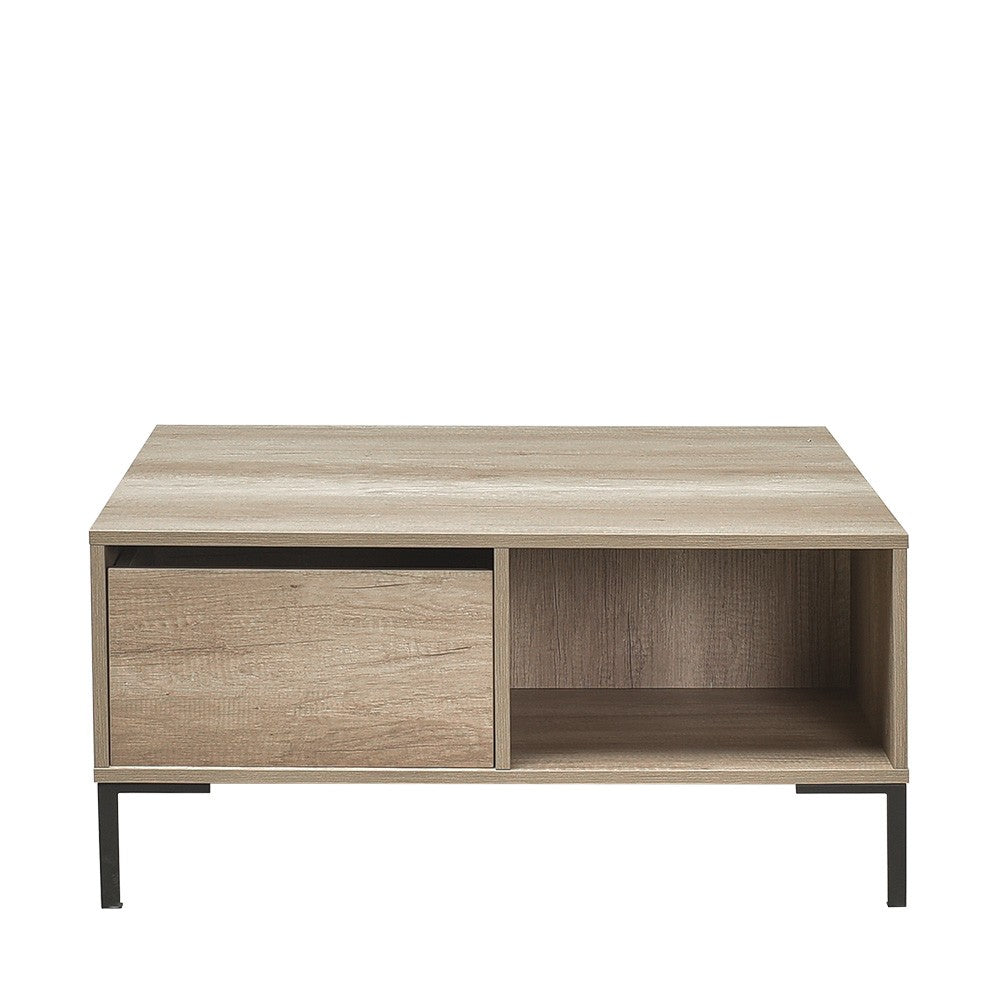 Mesa de Centro – 90cm x 42cm x 90cm – Taupe – Painel de partículas revestido a melamina