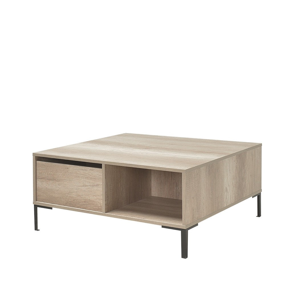Mesa de Centro – 90cm x 42cm x 90cm – Taupe – Painel de partículas revestido a melamina