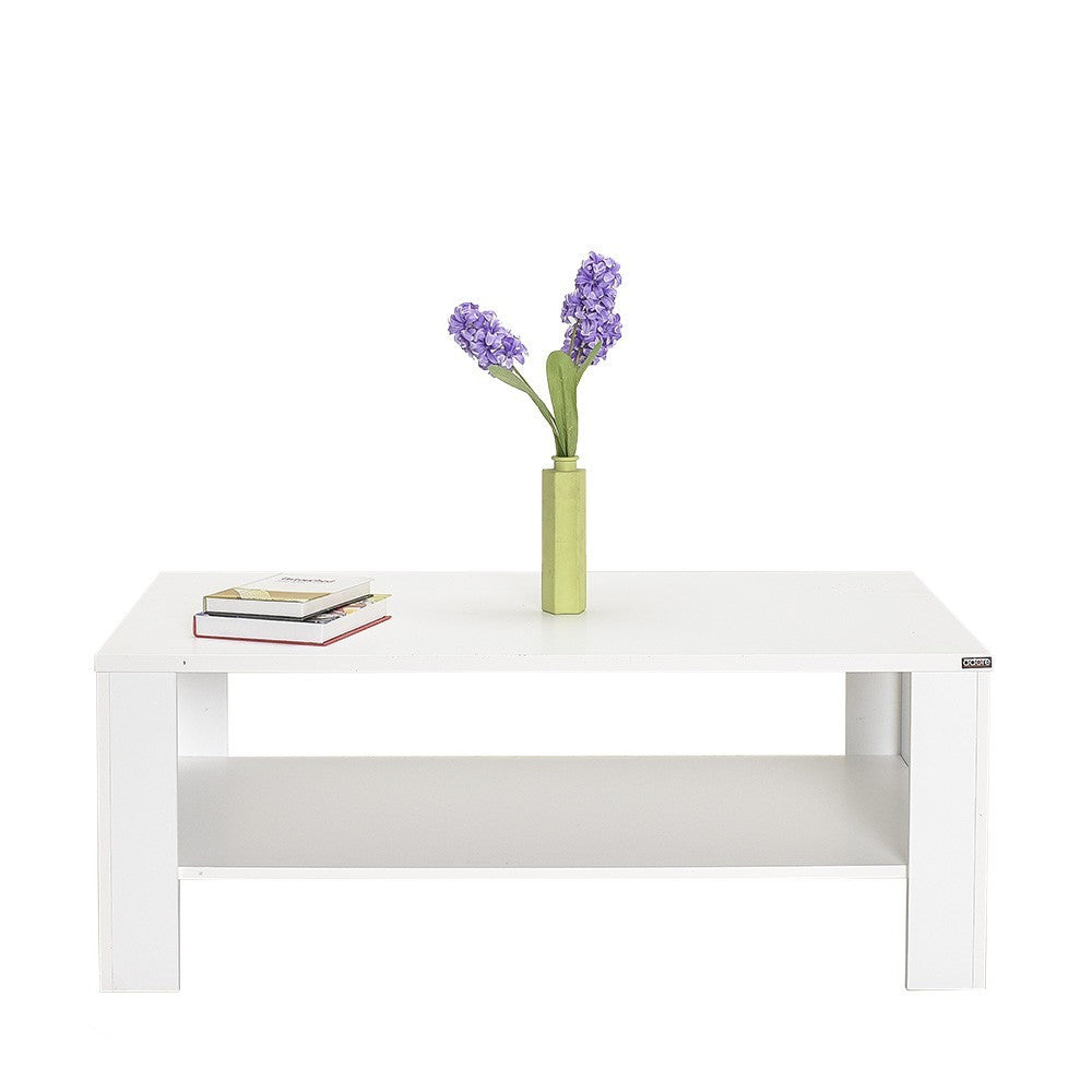 Mesa de Centro – 110 cm x 42 cm x 65 cm – Branco Diamante – Melamina
