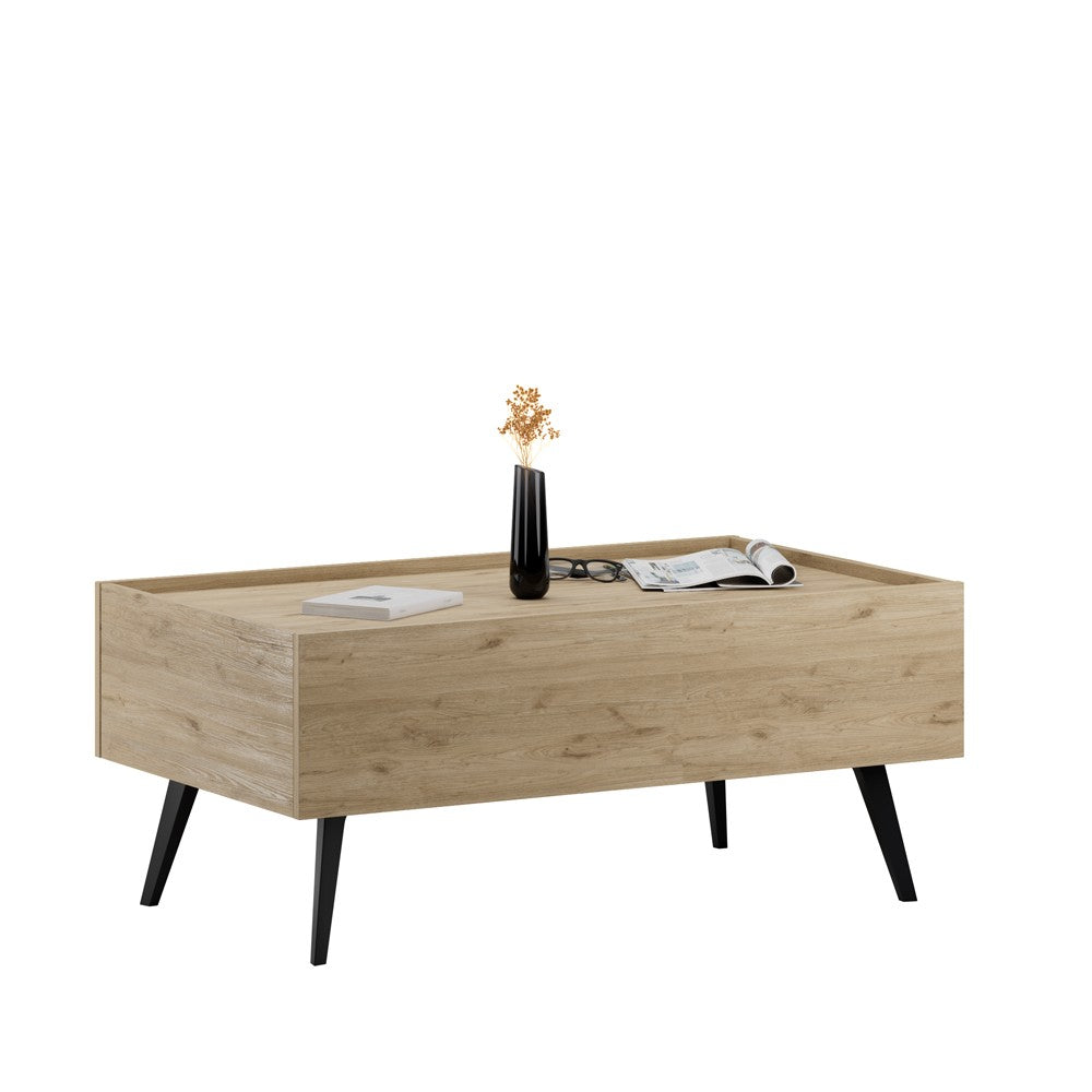 Mesa de Centro – 102 cm x 44 cm x 61 cm – Carvalho – Painéis de Partículas