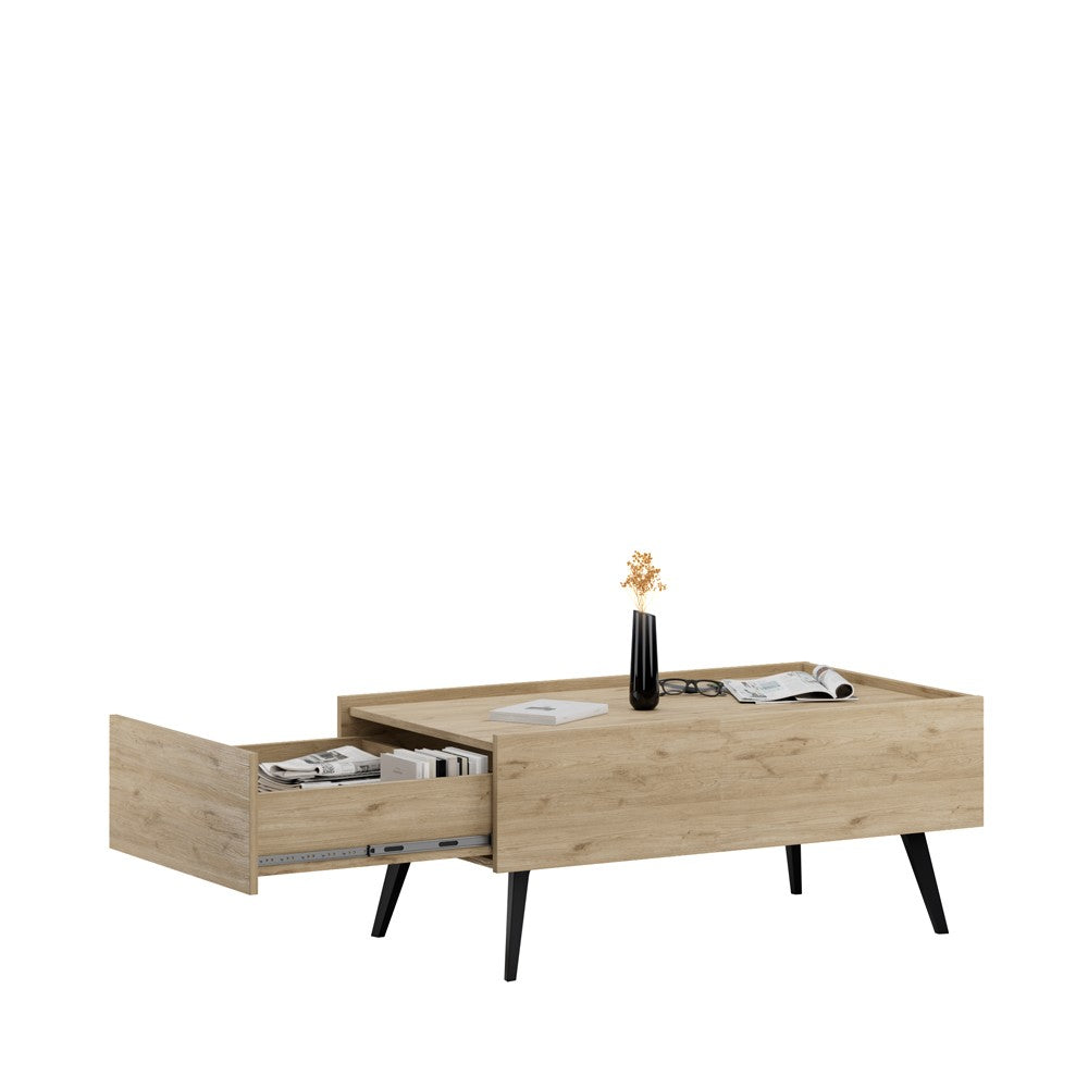 Mesa de Centro – 102 cm x 44 cm x 61 cm – Carvalho – Painéis de Partículas