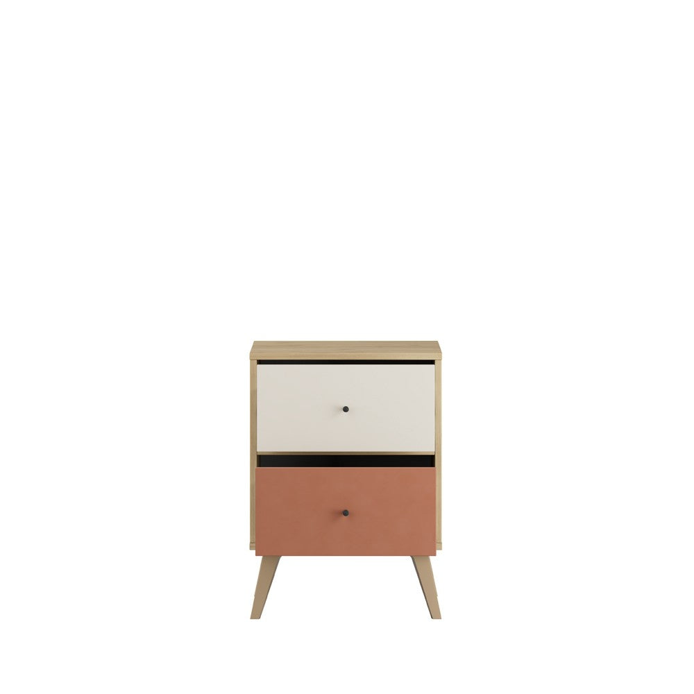 Mesa de cabeceira – 44 cm x 61 cm x 44 cm – Multicolorido – Melamina