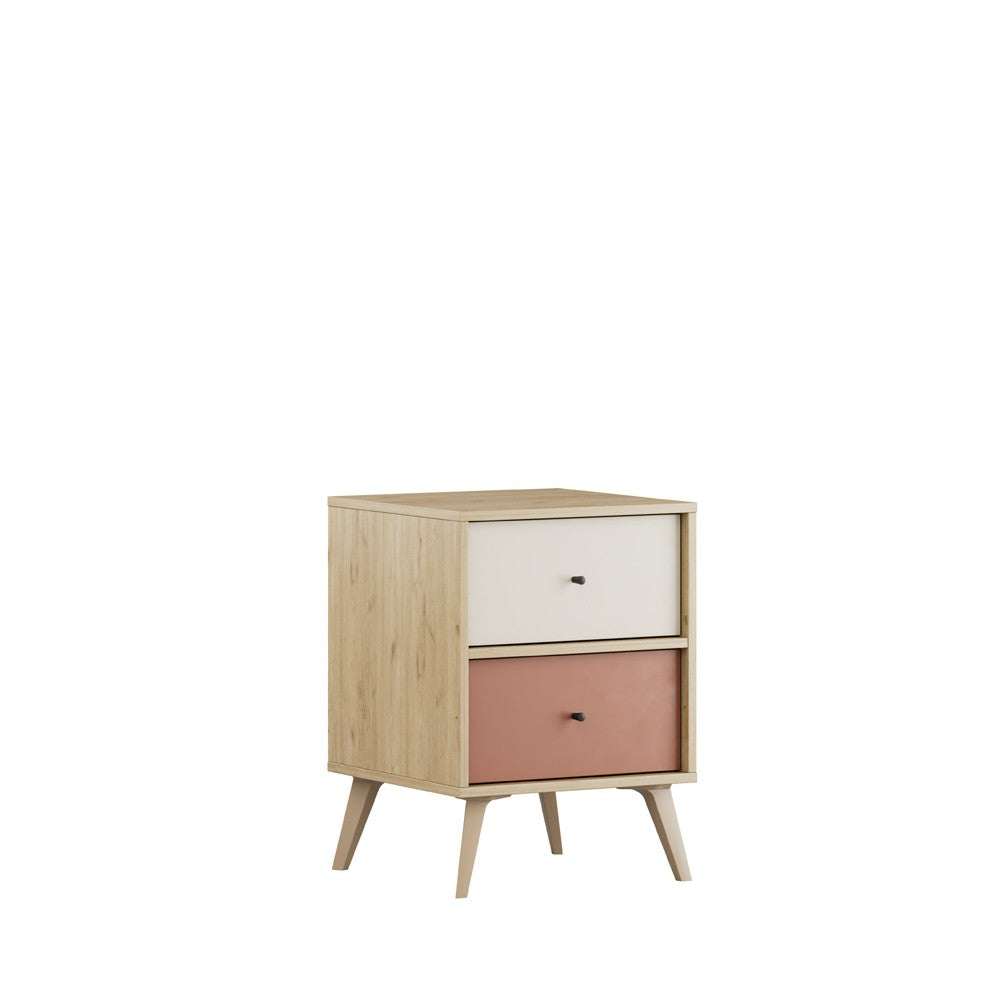 Mesa de cabeceira – 44 cm x 61 cm x 44 cm – Multicolorido – Melamina
