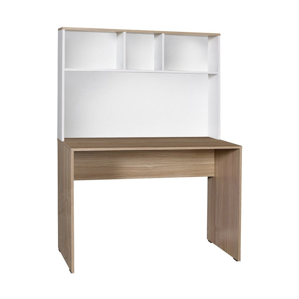 Secretária de Estudo – 110x149x52 cm – Carvalho e Branco – Painéis de partículas revestidos a melamina