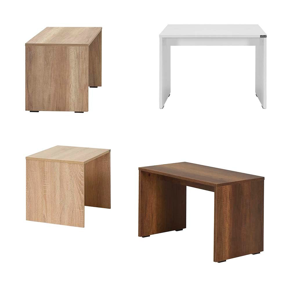 Mesa de Centro – 60x43x40 cm – Branco Diamante – Painel de Partículas