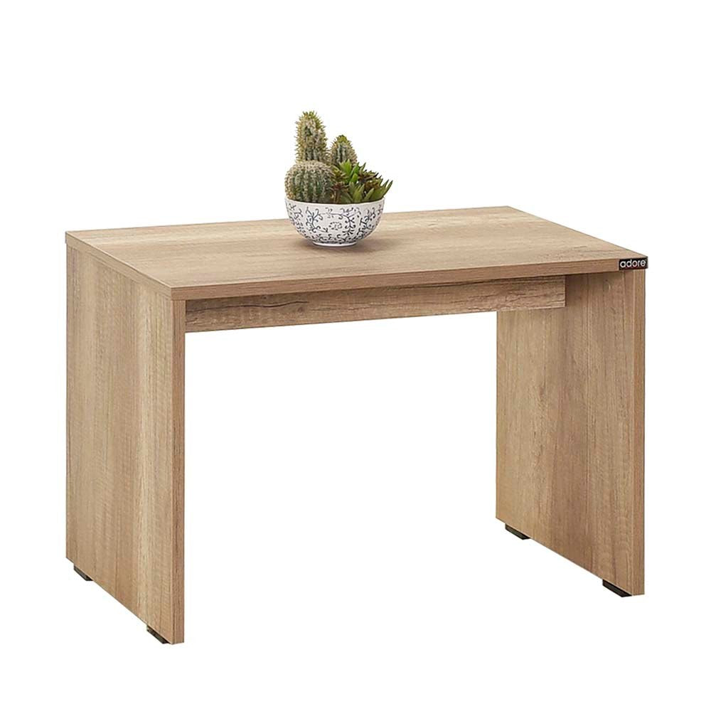 Mesa de Centro – 60cm x 40cm x 43cm – Nogueira clara – Painel de partículas revestido a melamina