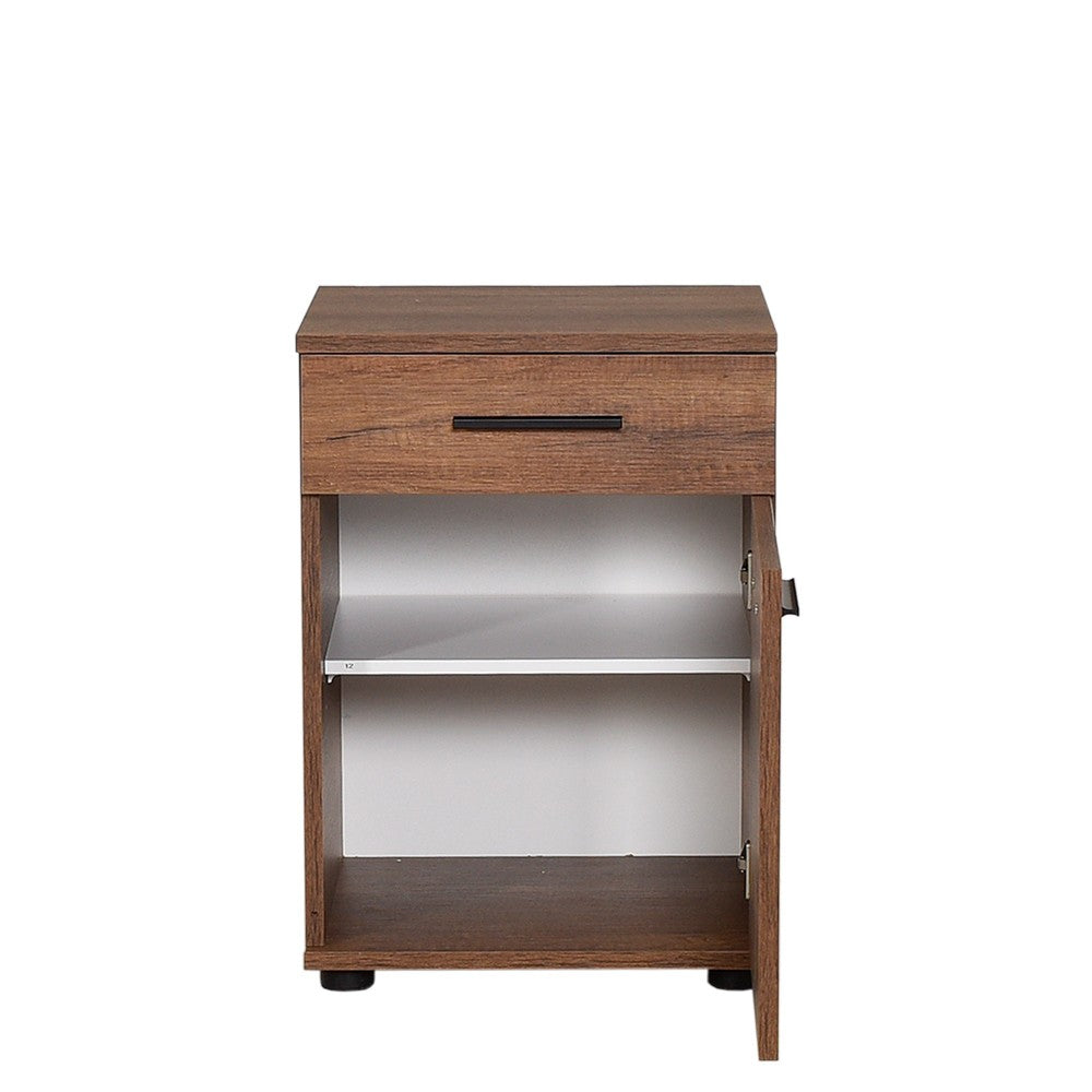Mesa de cabeceira – 40cm x 57cm x 39cm – Oslo e Nogueira – Painéis de partículas revestidos a melamina