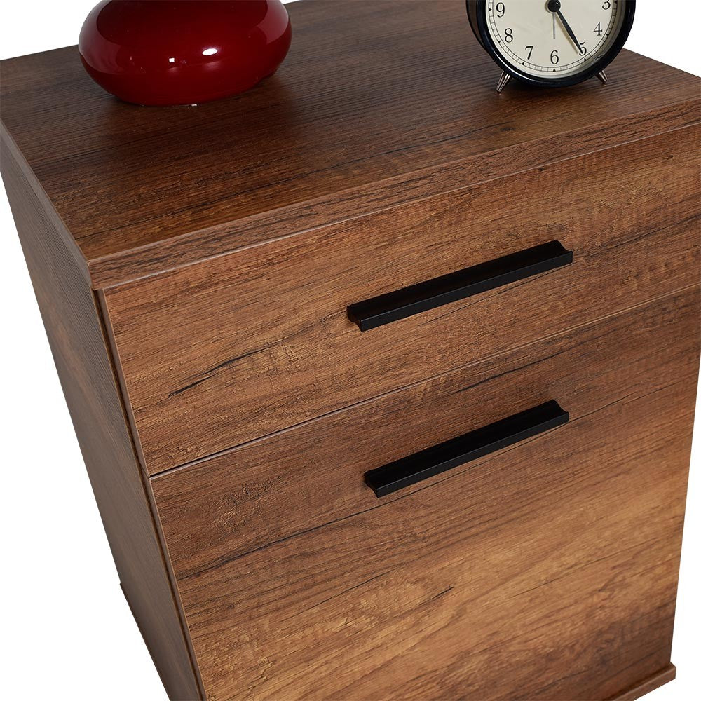 Mesa de cabeceira – 40cm x 57cm x 39cm – Oslo e Nogueira – Painéis de partículas revestidos a melamina