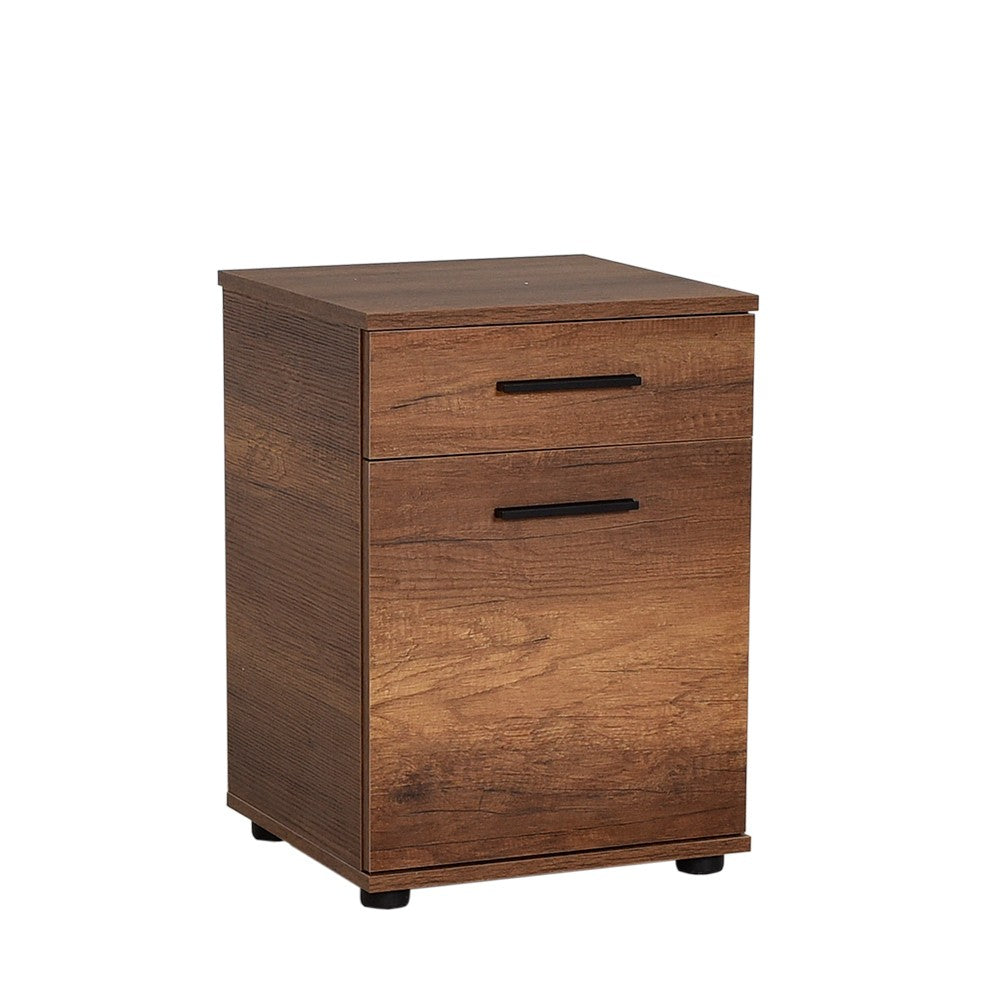Mesa de cabeceira – 40cm x 57cm x 39cm – Oslo e Nogueira – Painéis de partículas revestidos a melamina