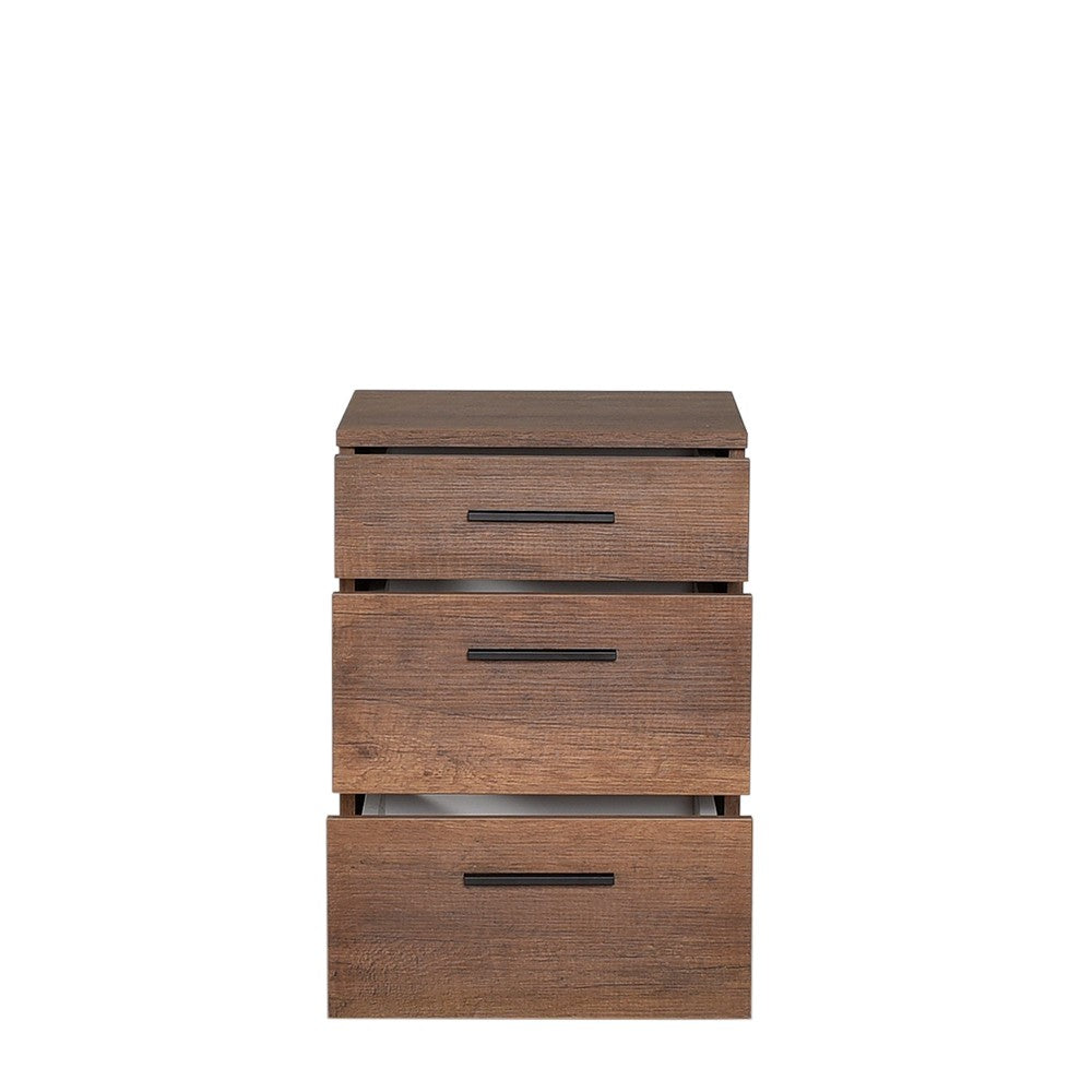 Mesa de cabeceira – 40 cm x 57 cm x 39 cm – Oslo e nogueira – Painel de partículas revestido a melamina