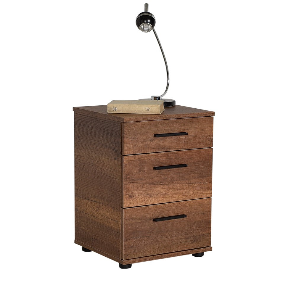 Mesa de cabeceira – 40 cm x 57 cm x 39 cm – Oslo e nogueira – Painel de partículas revestido a melamina