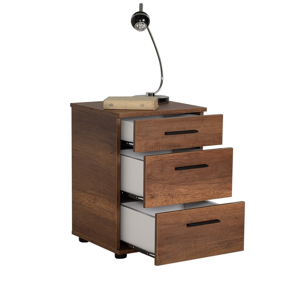 Mesa de cabeceira – 40 cm x 57 cm x 39 cm – Oslo e nogueira – Painel de partículas revestido a melamina