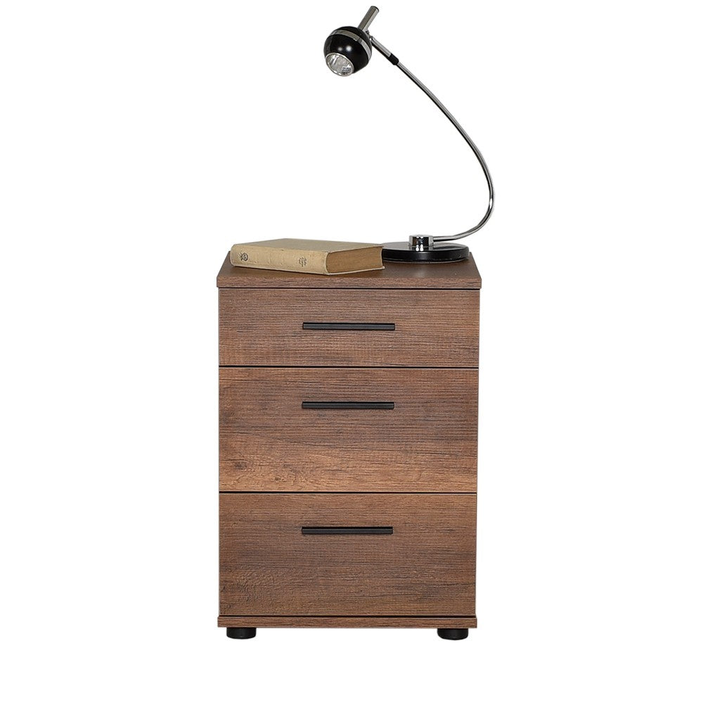 Mesa de cabeceira – 40 cm x 57 cm x 39 cm – Oslo e nogueira – Painel de partículas revestido a melamina