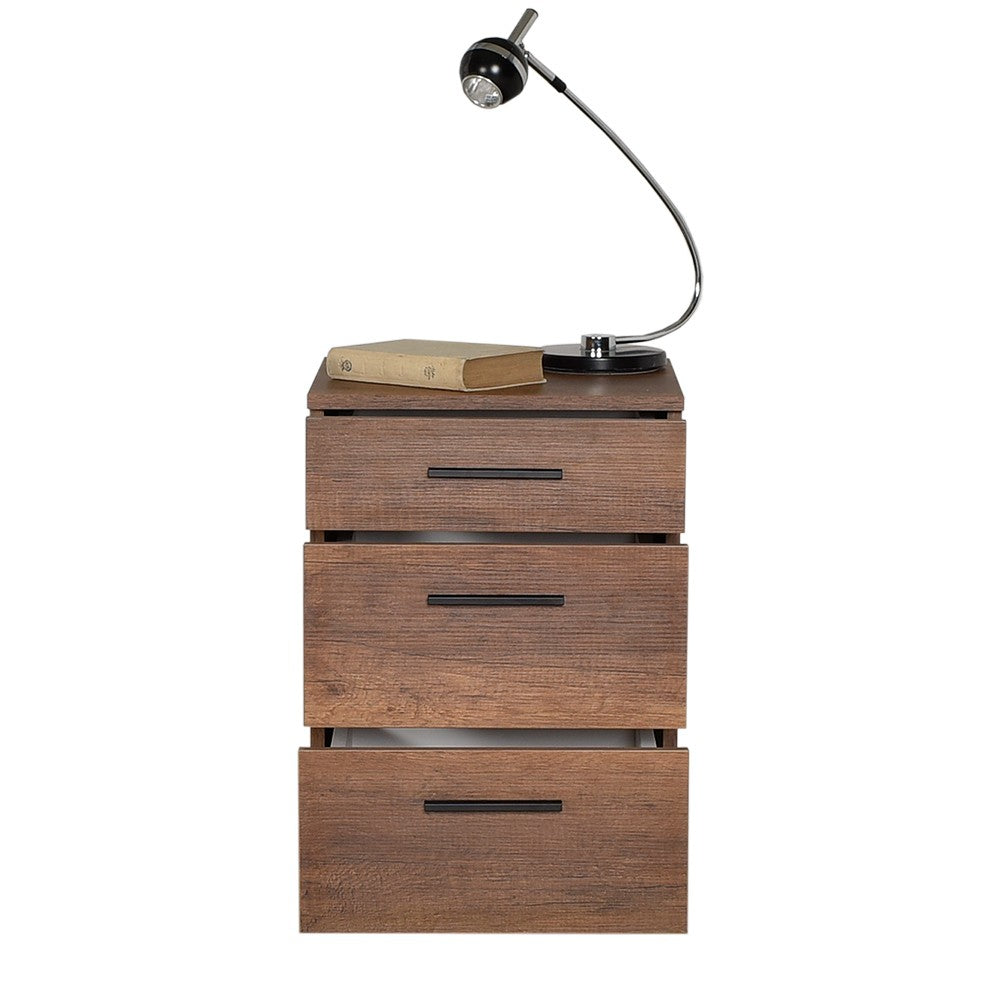 Mesa de cabeceira – 40 cm x 57 cm x 39 cm – Oslo e nogueira – Painel de partículas revestido a melamina