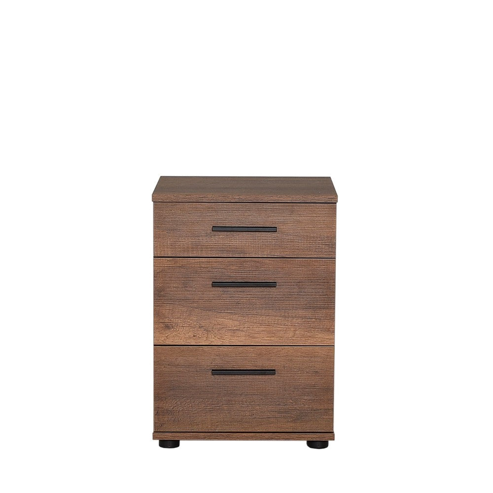 Mesa de cabeceira – 40 cm x 57 cm x 39 cm – Oslo e nogueira – Painel de partículas revestido a melamina