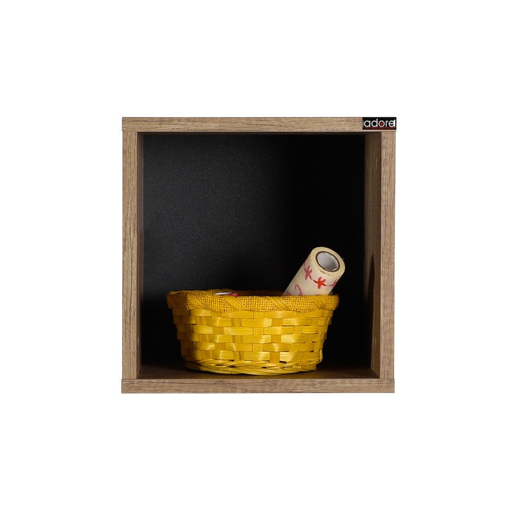 Prateleira de parede – 33x33x19 cm – Nogueira clara – Painel de partículas revestido a melamina