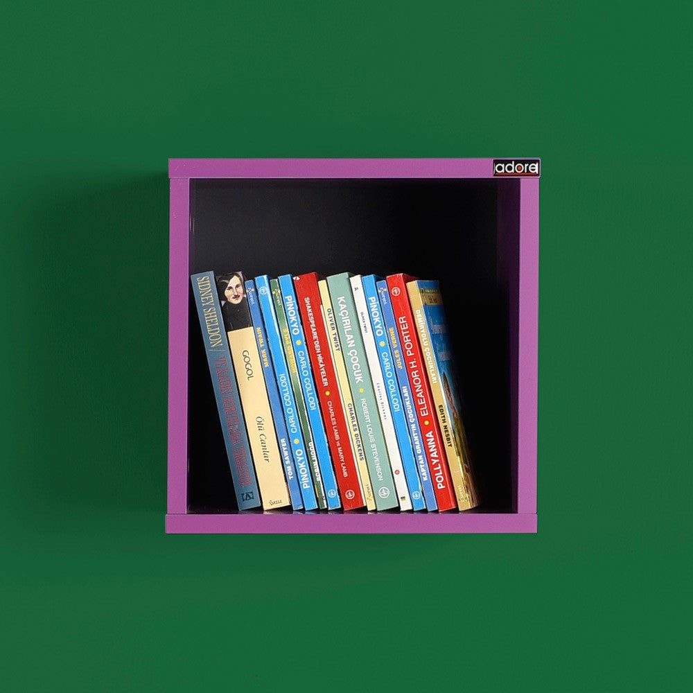 Prateleira de parede – 33x33x19 cm – Roxo – Painel de Partículas