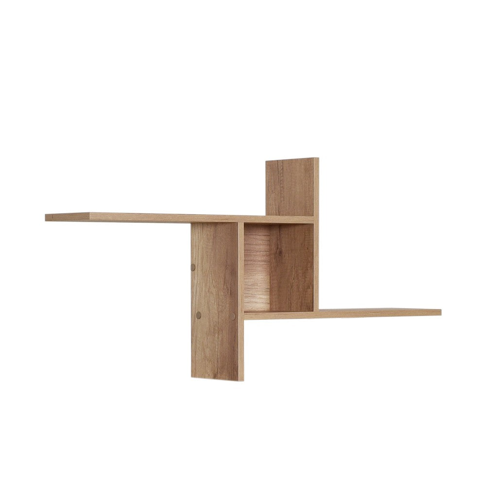Prateleira de parede – 100 cm x 50 cm x 18 cm – Nogueira clara – Painel de partículas