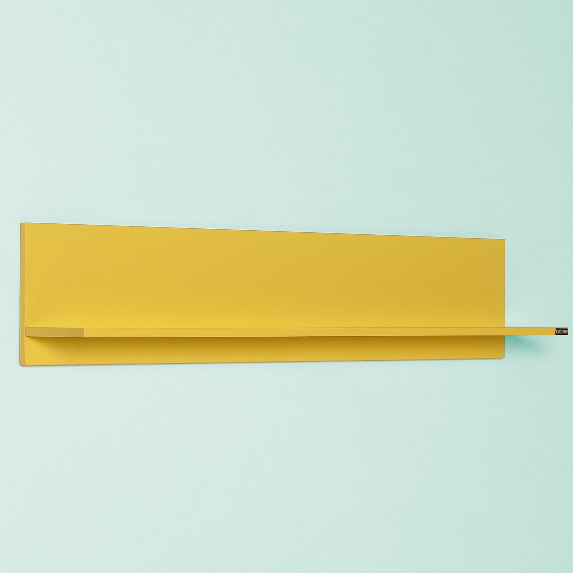 Prateleira de parede – 120 cm x 25 cm x 20 cm – Amarelo – Painel de partículas revestido a melamina