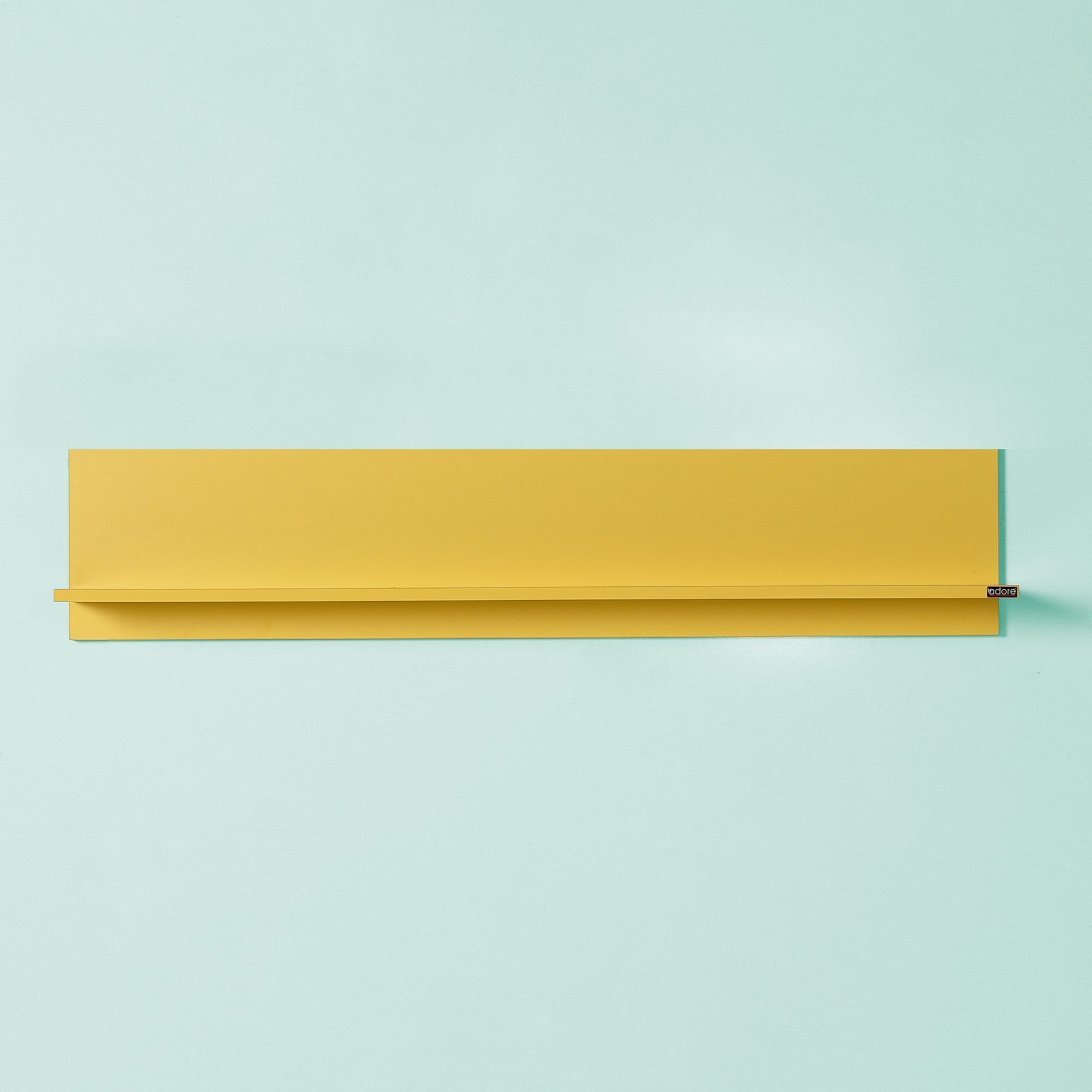 Prateleira de parede – 120 cm x 25 cm x 20 cm – Amarelo – Painel de partículas revestido a melamina