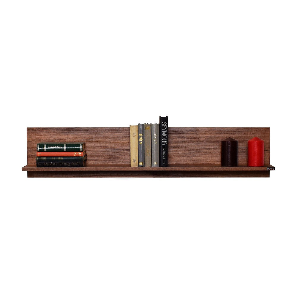 Prateleira de parede – 120 cm x 25 cm x 20 cm – Oslo e Nogueira – Painéis de Partículas com Revestimento de Melamina