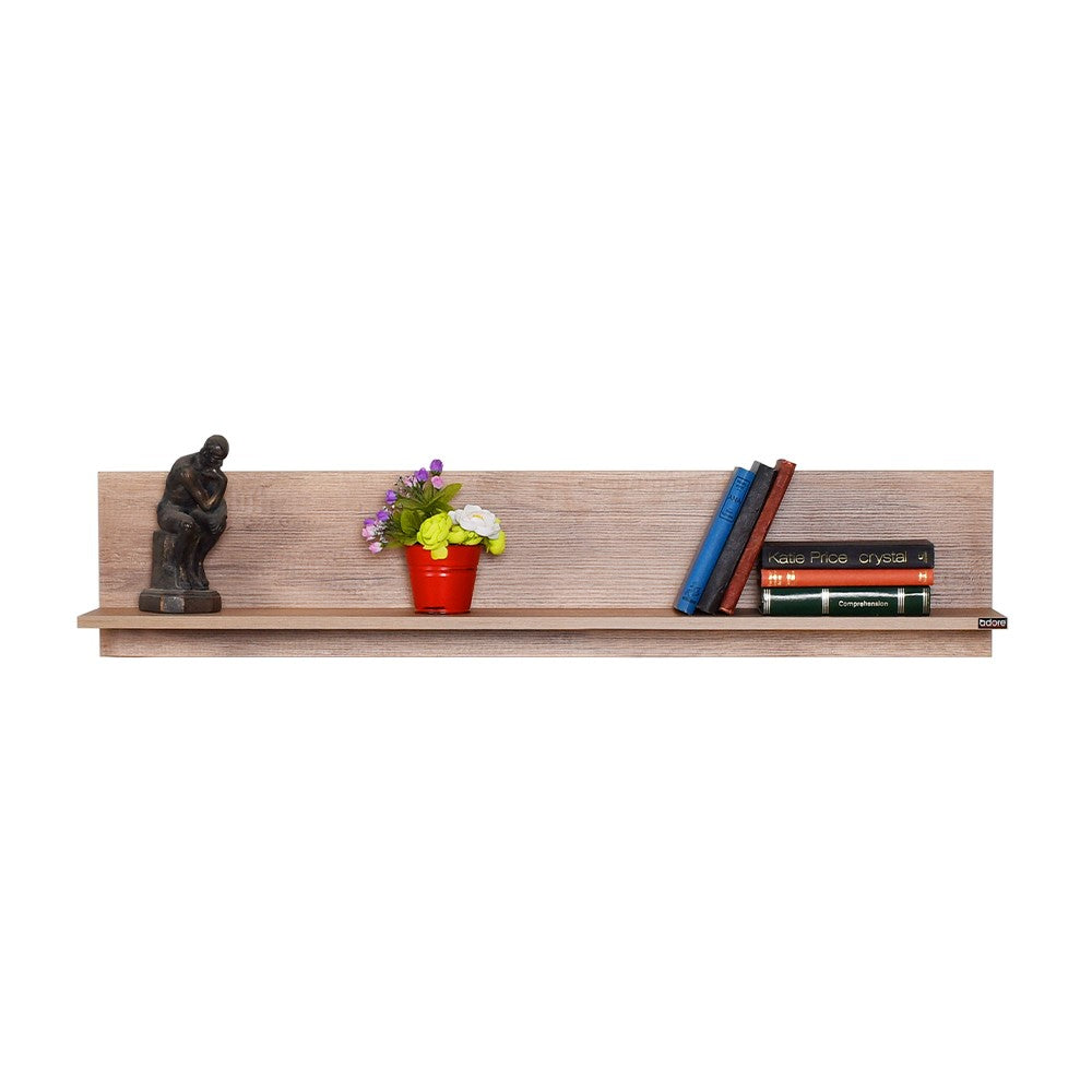 Prateleira de parede – 120 cm x 25 cm x 20 cm – Nogueira clara – Painéis de partículas revestidos a melamina