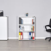 Estante de livros – 72 cm x 109 cm x 34 cm – Branco diamante – Melamina