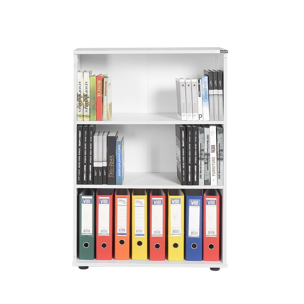 Estante de livros – 72 cm x 109 cm x 34 cm – Branco diamante – Melamina