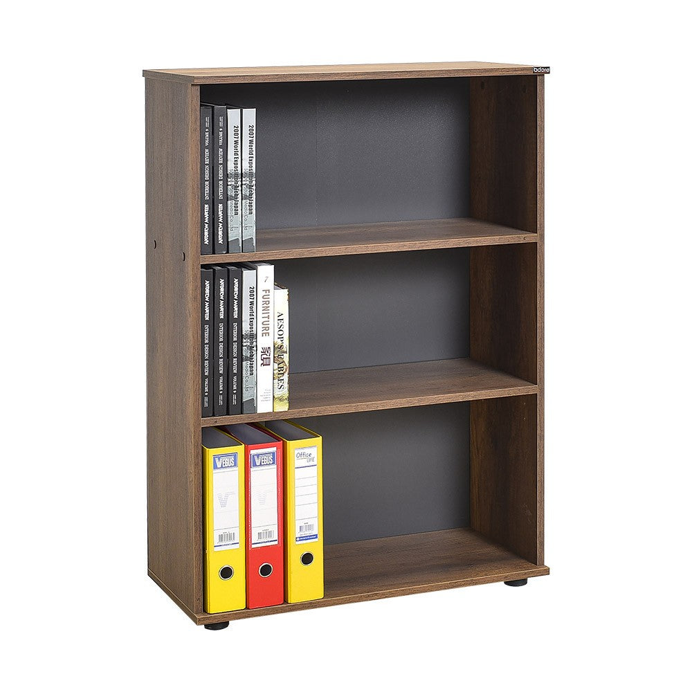 Estante de livros – 72 cm x 109 cm x 34 cm – Oslo e nogueira – Painéis de partículas revestidos a melamina