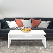 Mesa de Centro – 110cm x 42cm x 65cm – Branco Diamante – Melamina