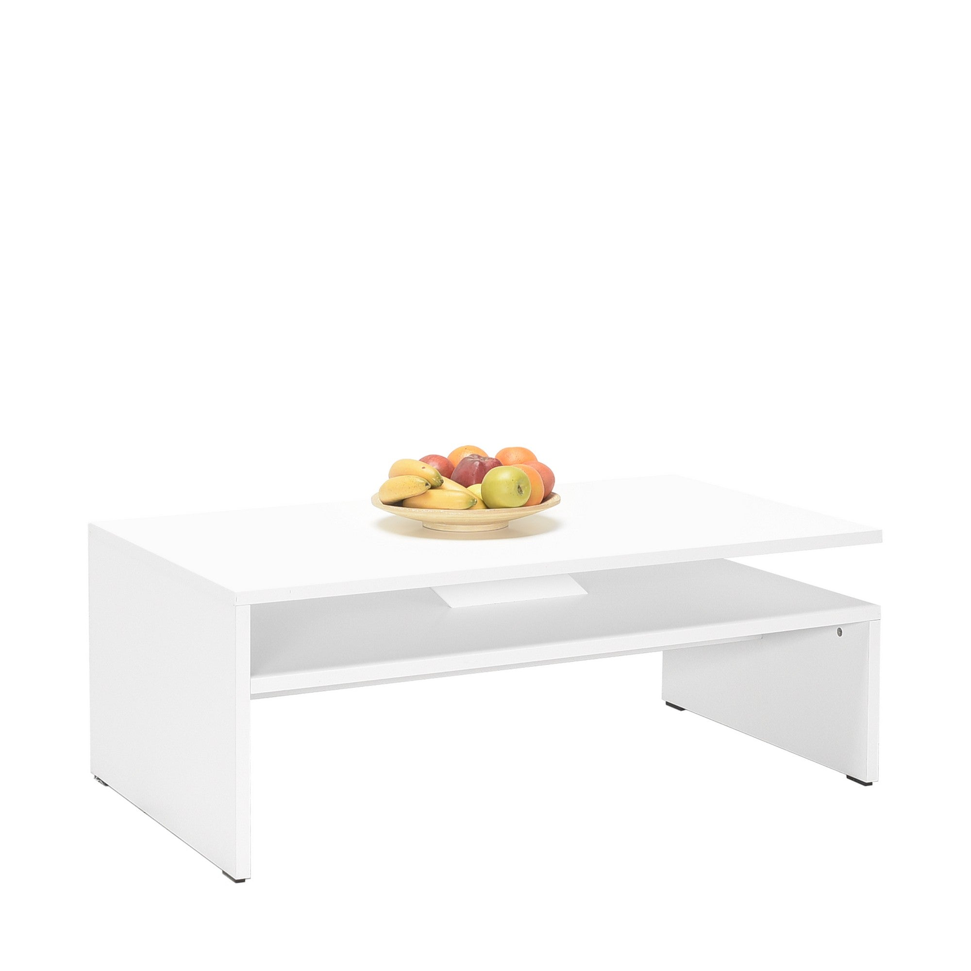 Mesa de Centro – 110cm x 42cm x 65cm – Branco Diamante – Melamina