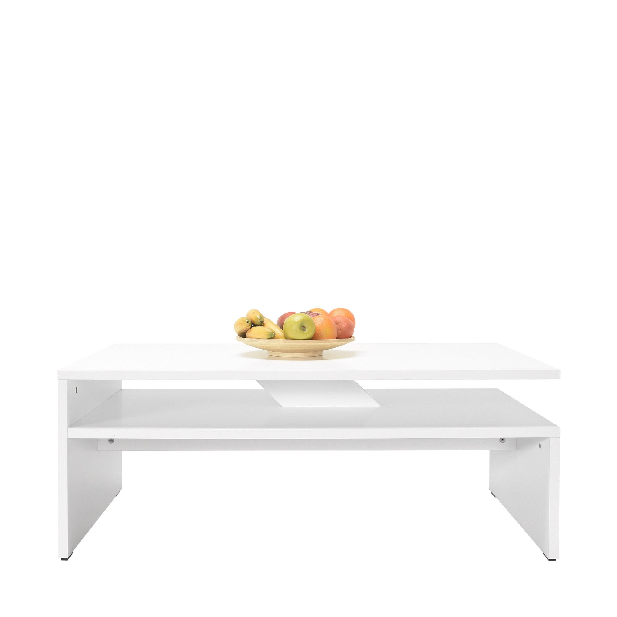 Mesa de Centro – 110cm x 42cm x 65cm – Branco Diamante – Melamina
