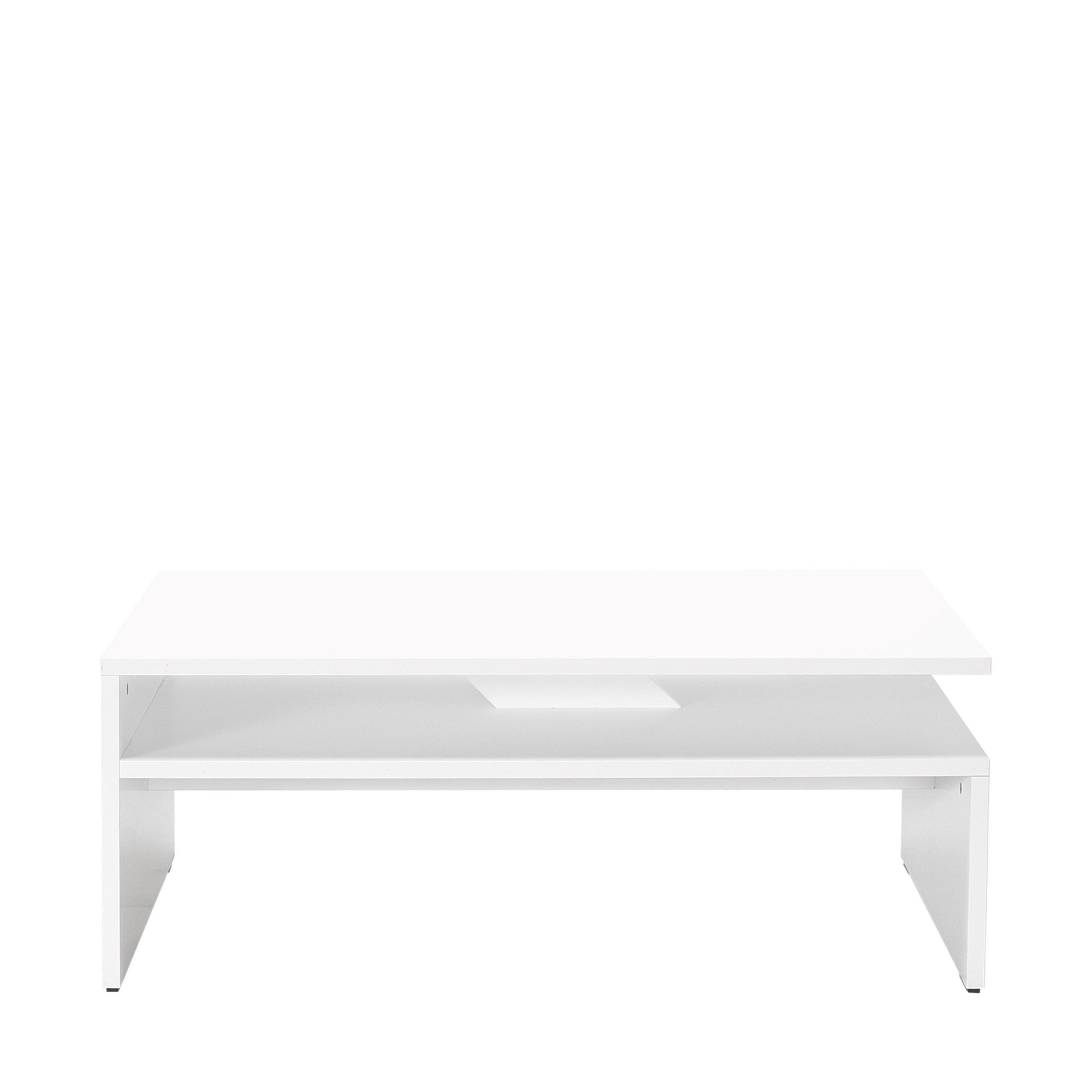 Mesa de Centro – 110cm x 42cm x 65cm – Branco Diamante – Melamina