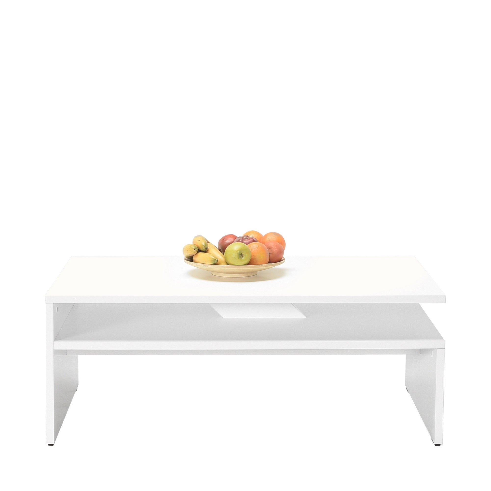 Mesa de Centro – 110cm x 42cm x 65cm – Branco Diamante – Melamina
