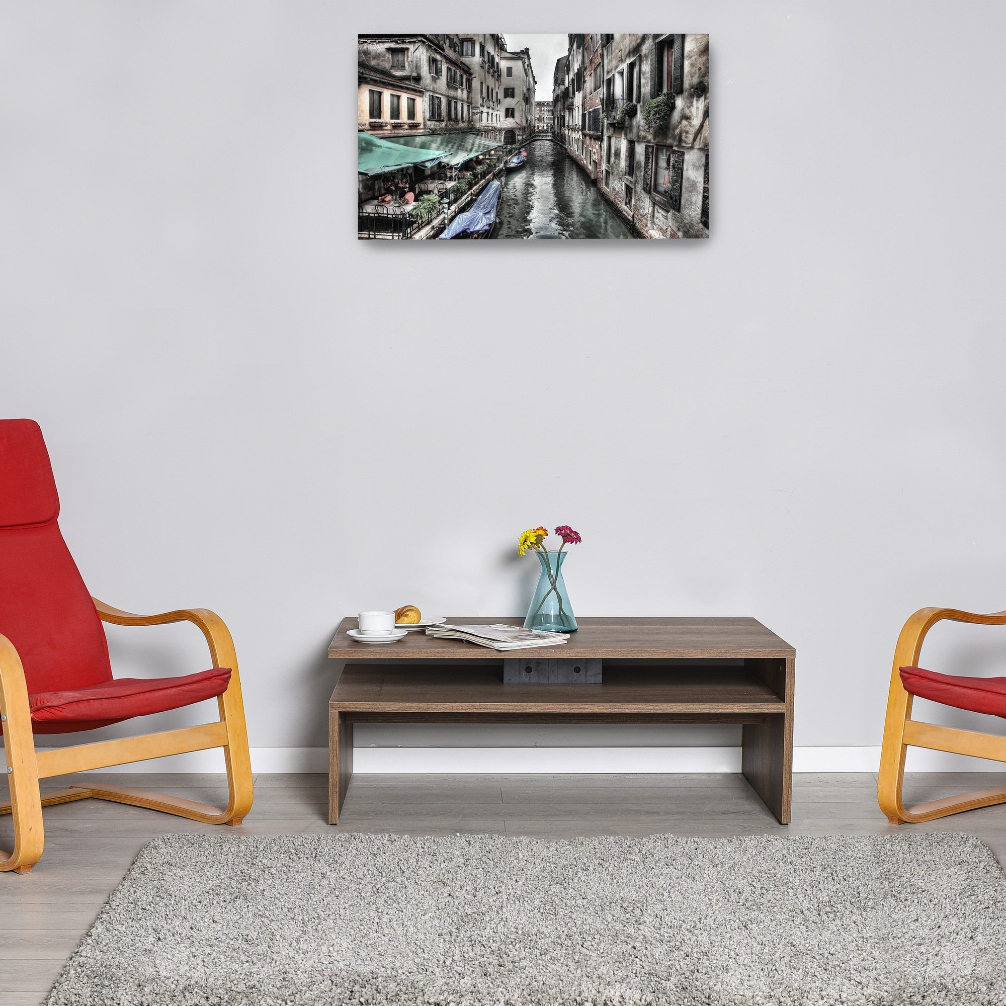 Mesa de Centro – 110 cm x 42 cm x 65 cm – Oslo e Nogueira – Melamina