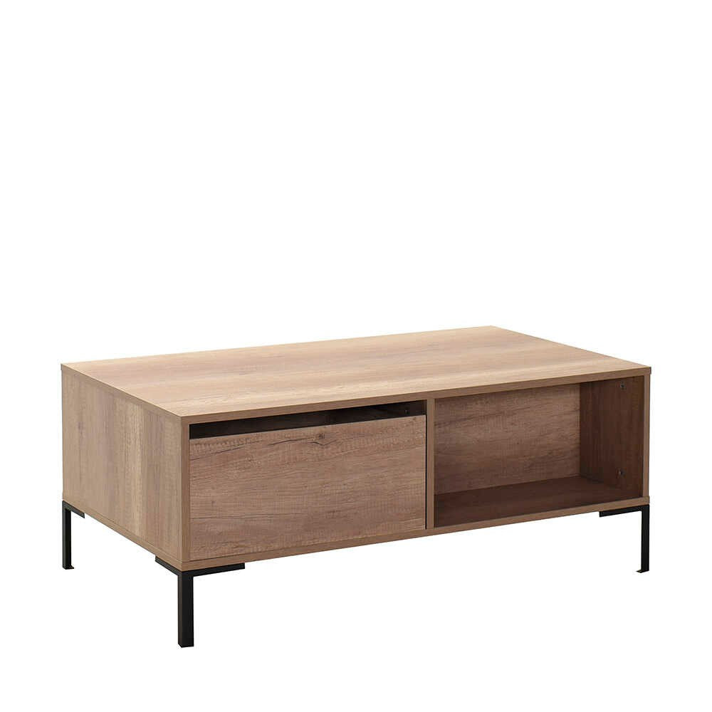 Mesa de Centro – 103 cm x 42 cm x 60 cm – Nogueira clara – Painéis de partículas revestidos a melamina