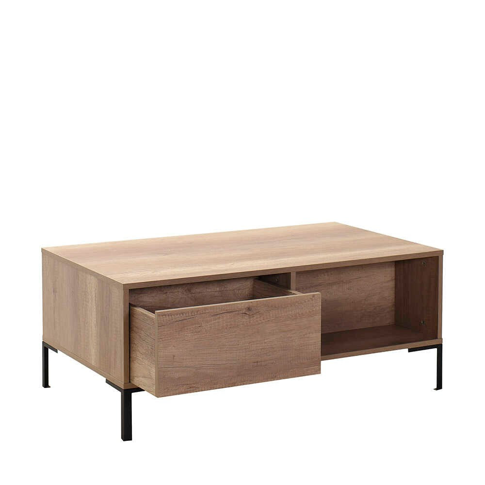 Mesa de Centro – 103 cm x 42 cm x 60 cm – Nogueira clara – Painéis de partículas revestidos a melamina