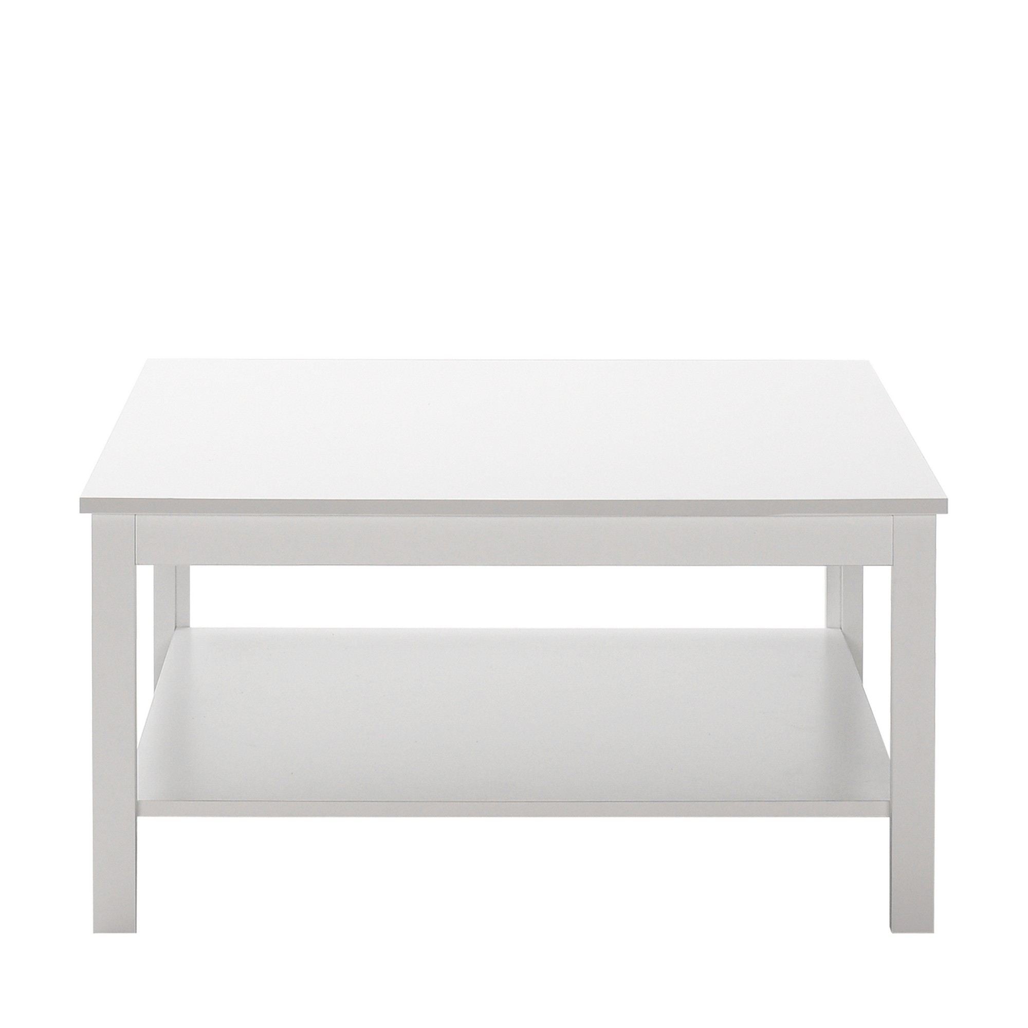 Mesa de Centro – 80cm x 40cm x 80cm – Branco – Painel de partículas revestido a melamina