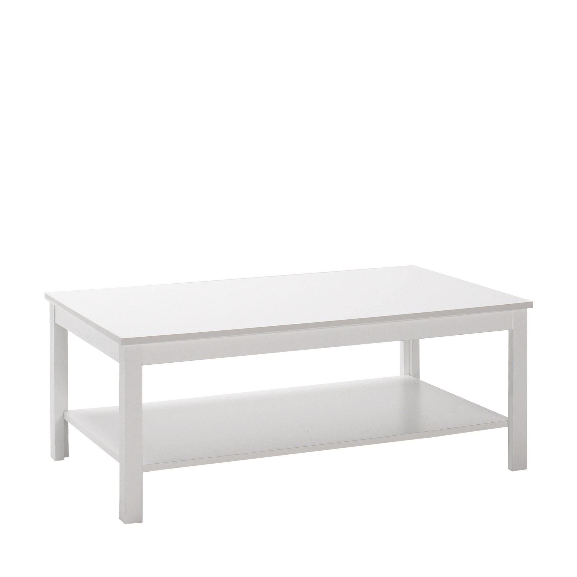 Mesa de Centro – 103 cm x 40 cm x 60 cm – Branco – Painel de partículas revestido a melamina