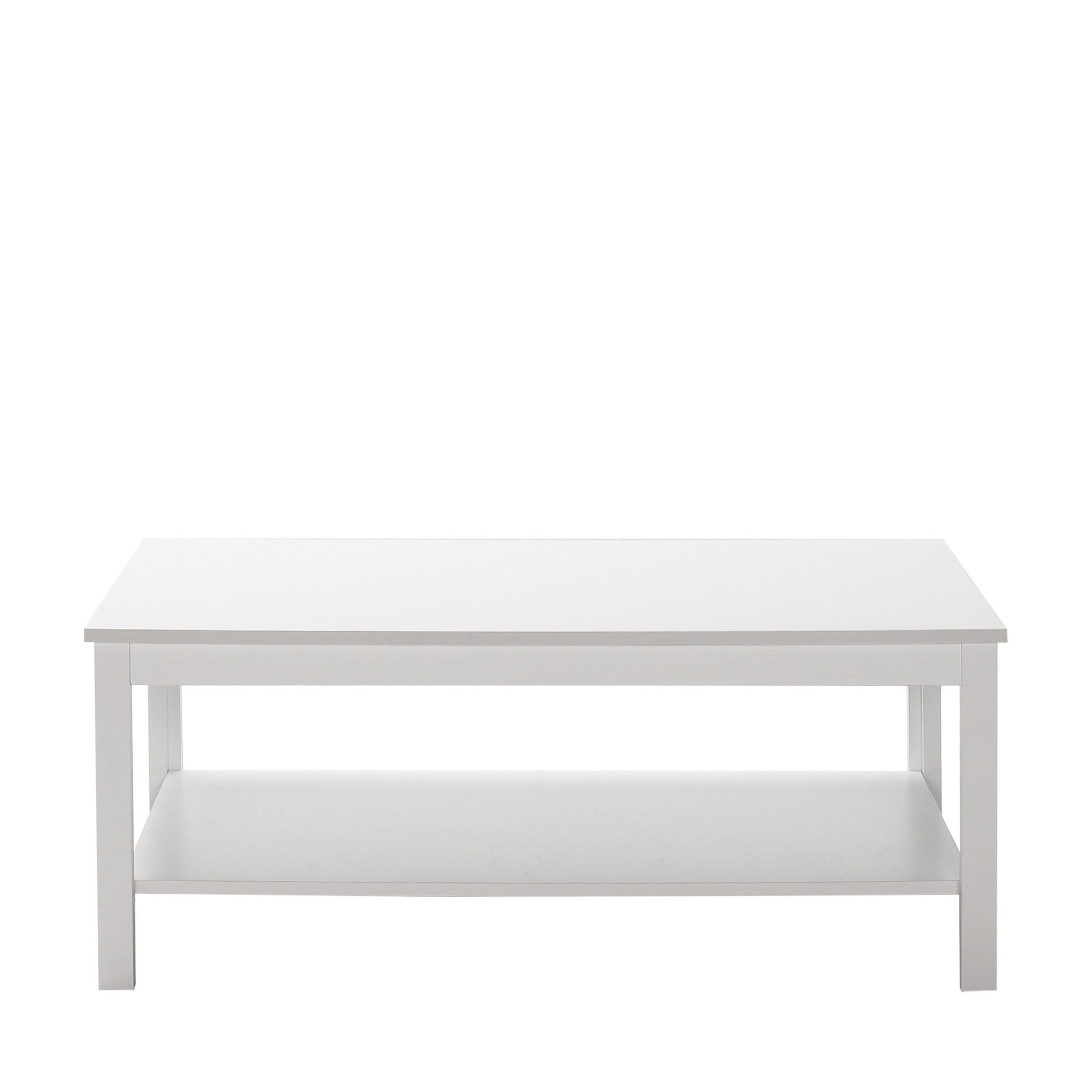 Mesa de Centro – 103 cm x 40 cm x 60 cm – Branco – Painel de partículas revestido a melamina